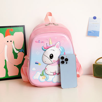 Sacs d'école maternelle en forme de licorne mignonne en trois dimensions pour enfants