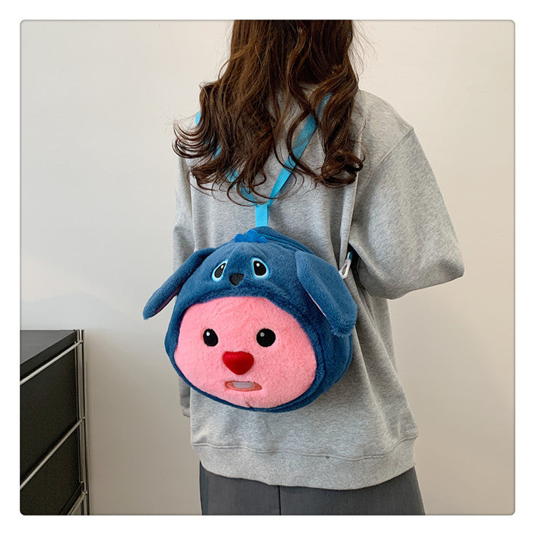 Innovative Unique Cartoon Cute Plush Portable Crossbody Bags