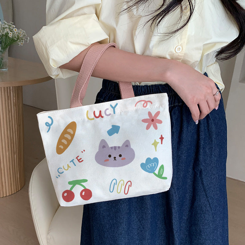 Canvas Female Cartoon Cabs Fashion Korean Handbags