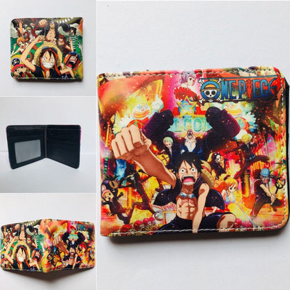 Anime One Piece Short Unisex Leather Ladies Wallets