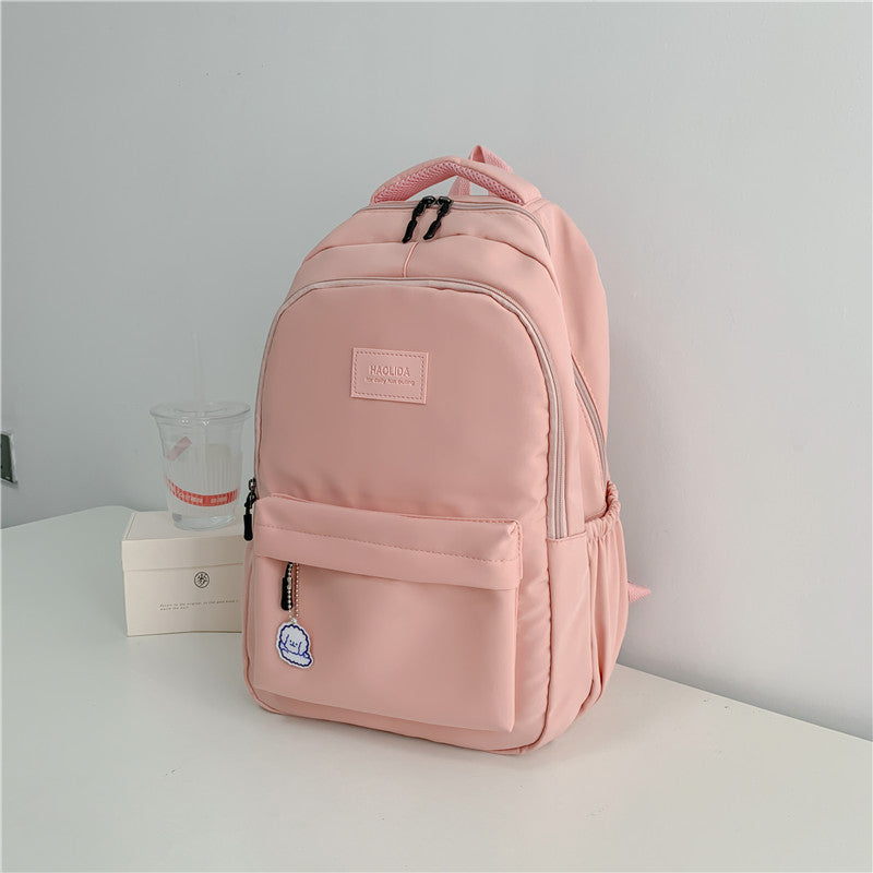 Women's Simple University Style Solid Color Large Capacity Backpacks