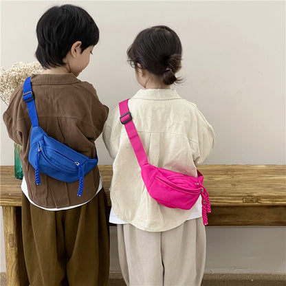 Petits sacs banane pour enfants de style coréen, couleur unie, tendance