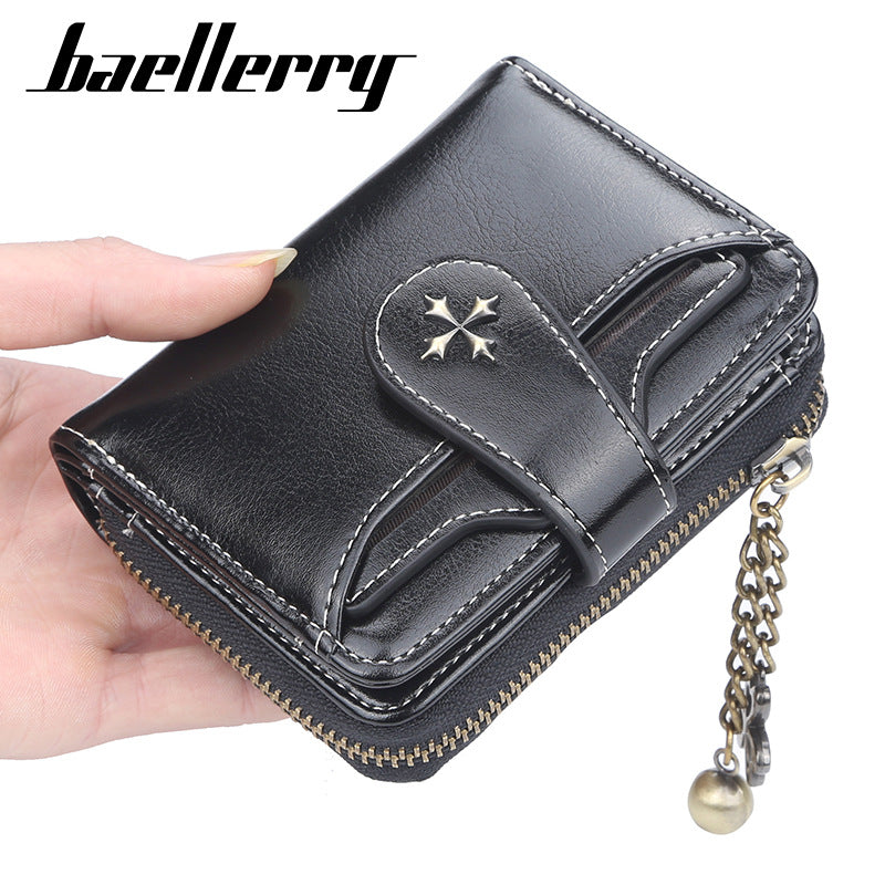 Women's New Fashion Short Chic Zipper Buckle