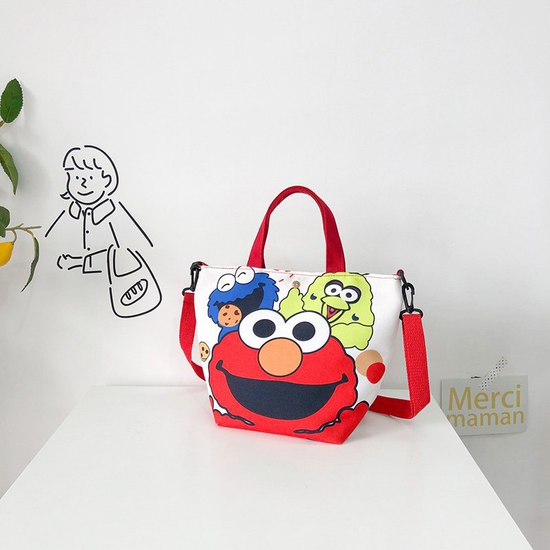 Classy Summer Canvas Reticule Cartoon Cute Children's Shoulder Bags