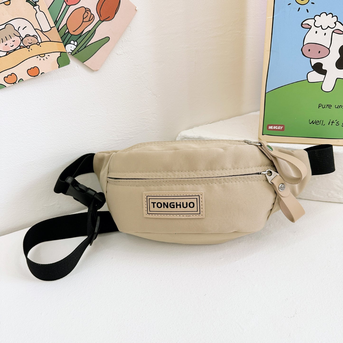 Children's Solid Color Small Going Out Play Children's Waist Packs