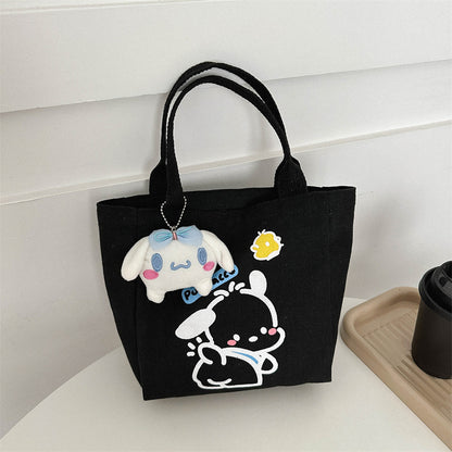 Canvas Cute Style Commuting Hand Lunch Handbags