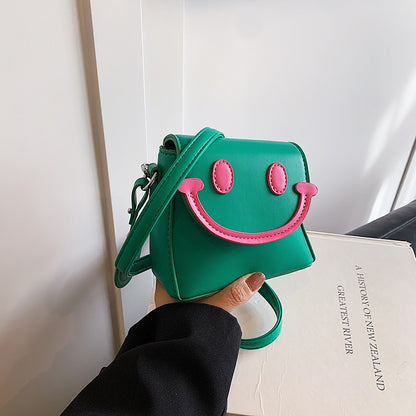 Women's Creative Small Cute Smiley Face Contrast Children's Shoulder Bags