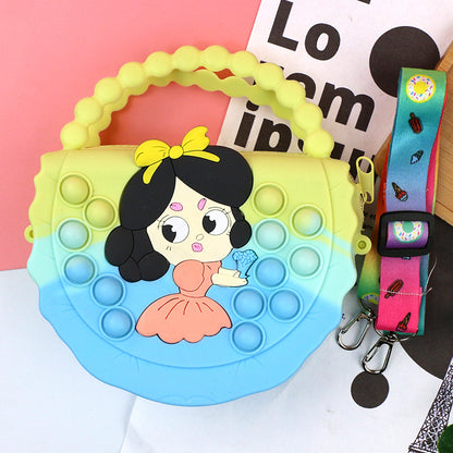 Killer Pioneer Cartoon Color Silicone Portable Children's Coin Purse