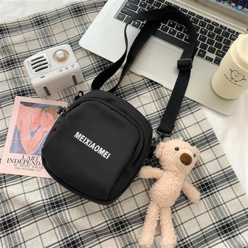 Small Female Korean Fashion Cute Canvas Crossbody Bags