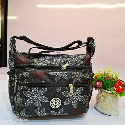 Women's Popular Flower Cloth Oxford Canvas Crossbody Bags