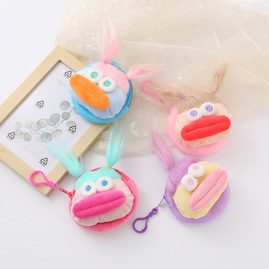 Braid Sausage Mouth Potato Creative Doll Coin Purses