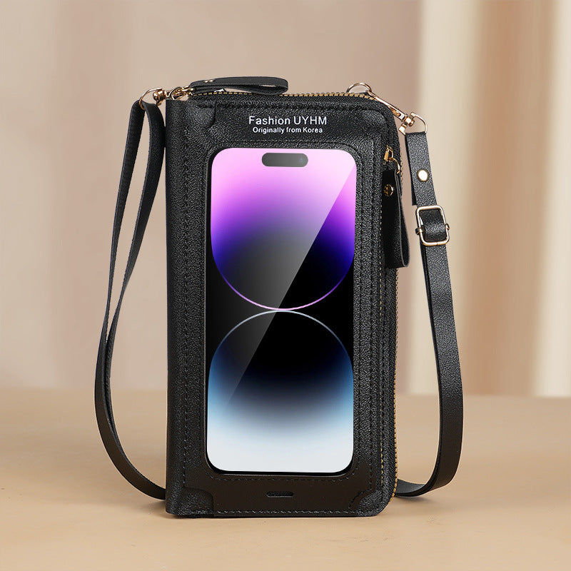 Women's Touch Screen Multifunctional Transparent Mini Mobile Phone Bags