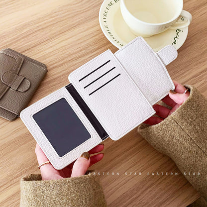 Women's Korean Short Authentic Leather Tactile Feel Ladies Wallets