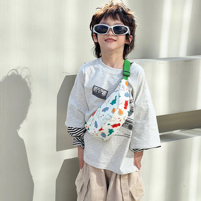 Sacs banane tendance et cool pour enfants, look garçon, dessin animé, petit dinosaure