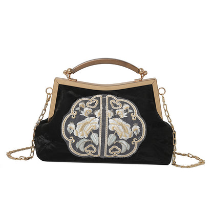 Women's Trendy Chinese Style Embroidery Summer Chain Crossbody Bags