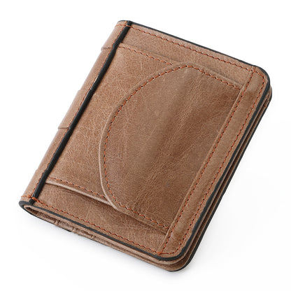 Women's Leather Style Mini Short First Layer Ladies Wallets