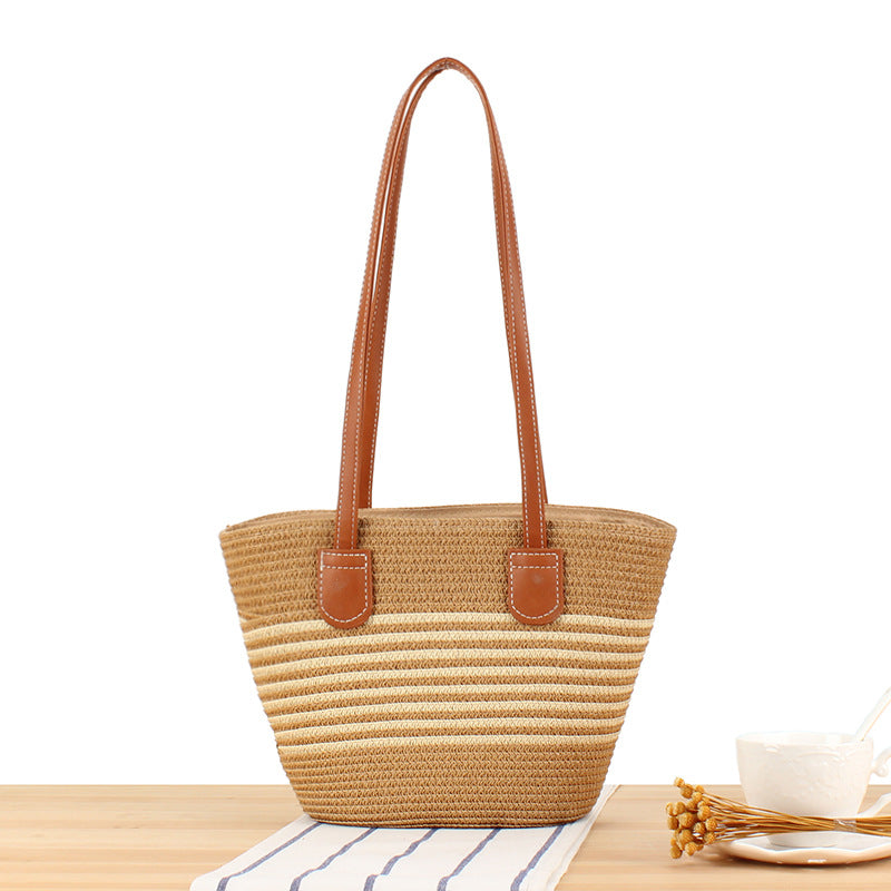 Woven Holiday Vacation Large Capacity Totes Shoulder Bags