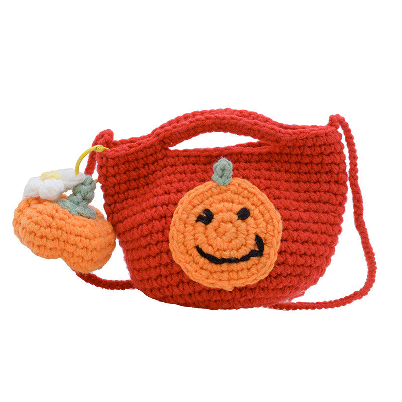 Women's Christmas Handmade Wool Woven Fashion Santa Crossbody Bags