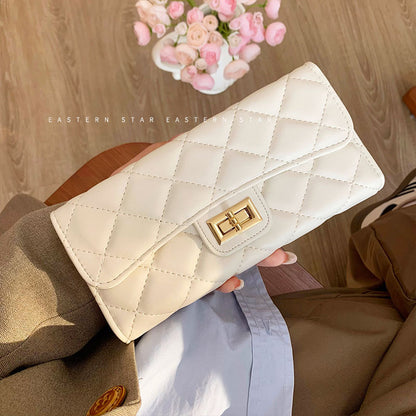 Women's Online Classic Style Rhombus Long Zipper Ladies Wallets