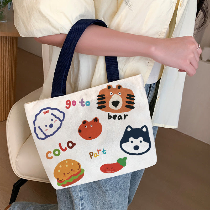 Canvas Female Cartoon Cabs Fashion Korean Handbags