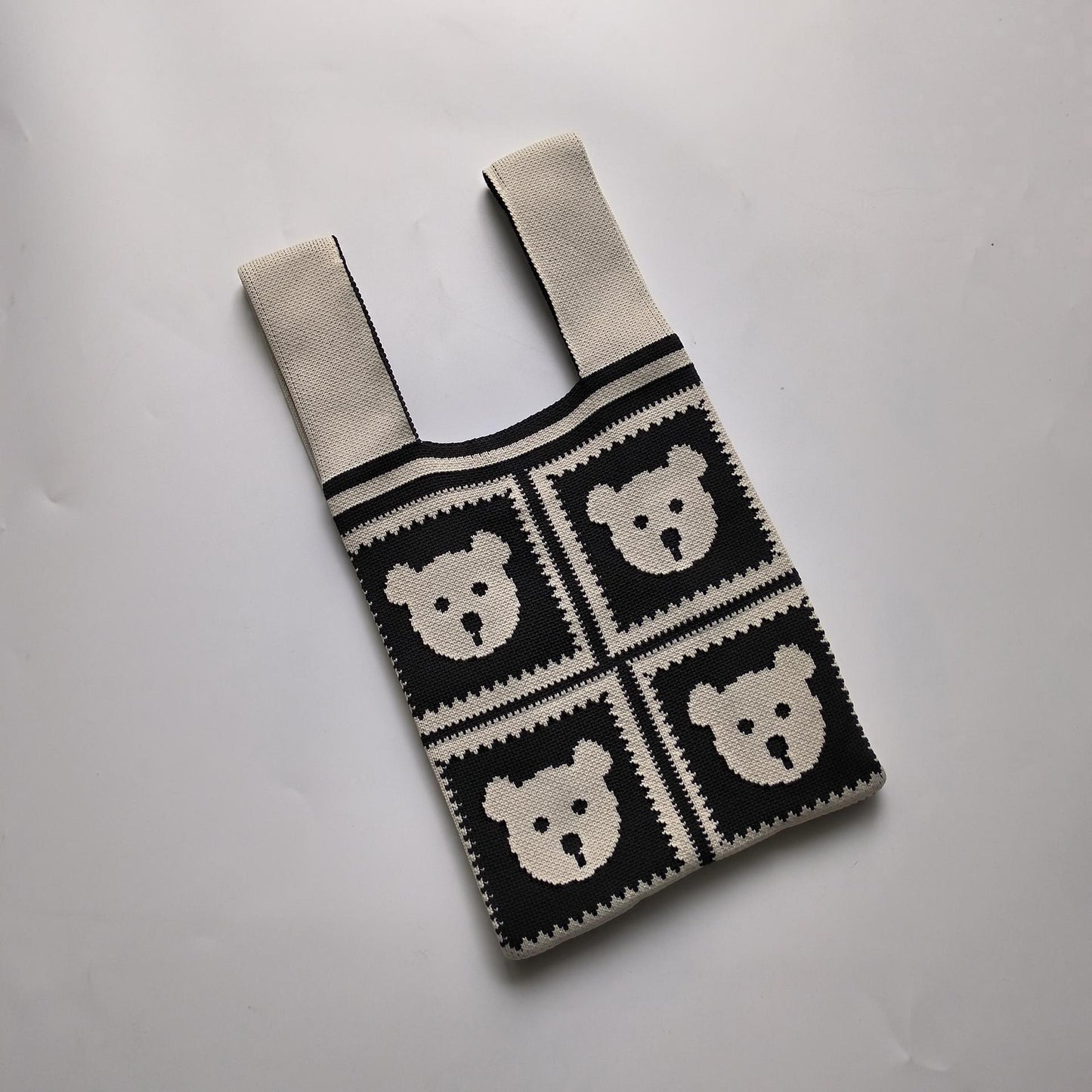 Simple Knitted Korean Style Woolen Yarn Bags