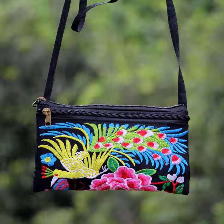 Women's Stall Yunnan National Style Embroidered Double Crossbody Bags