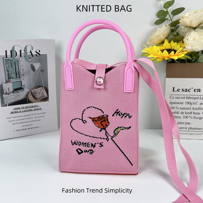 Attractive Knitted Mobile Mason Korean Mini Handbags