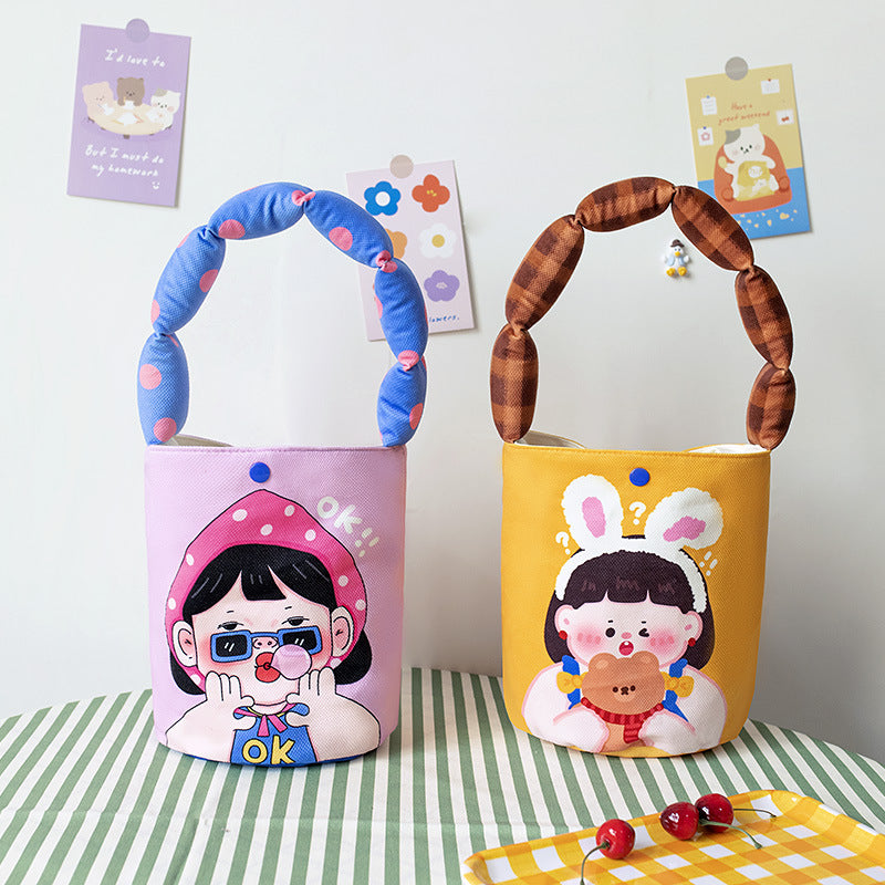 Children's Hand Gift Cotton Underarm Carrying Handbags