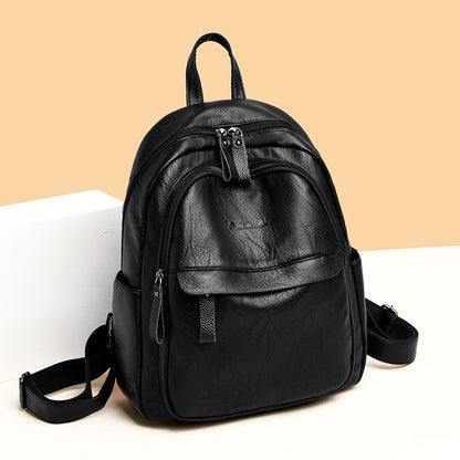 Women's Trendy Korean Style Fashion Soft Leather Backpacks