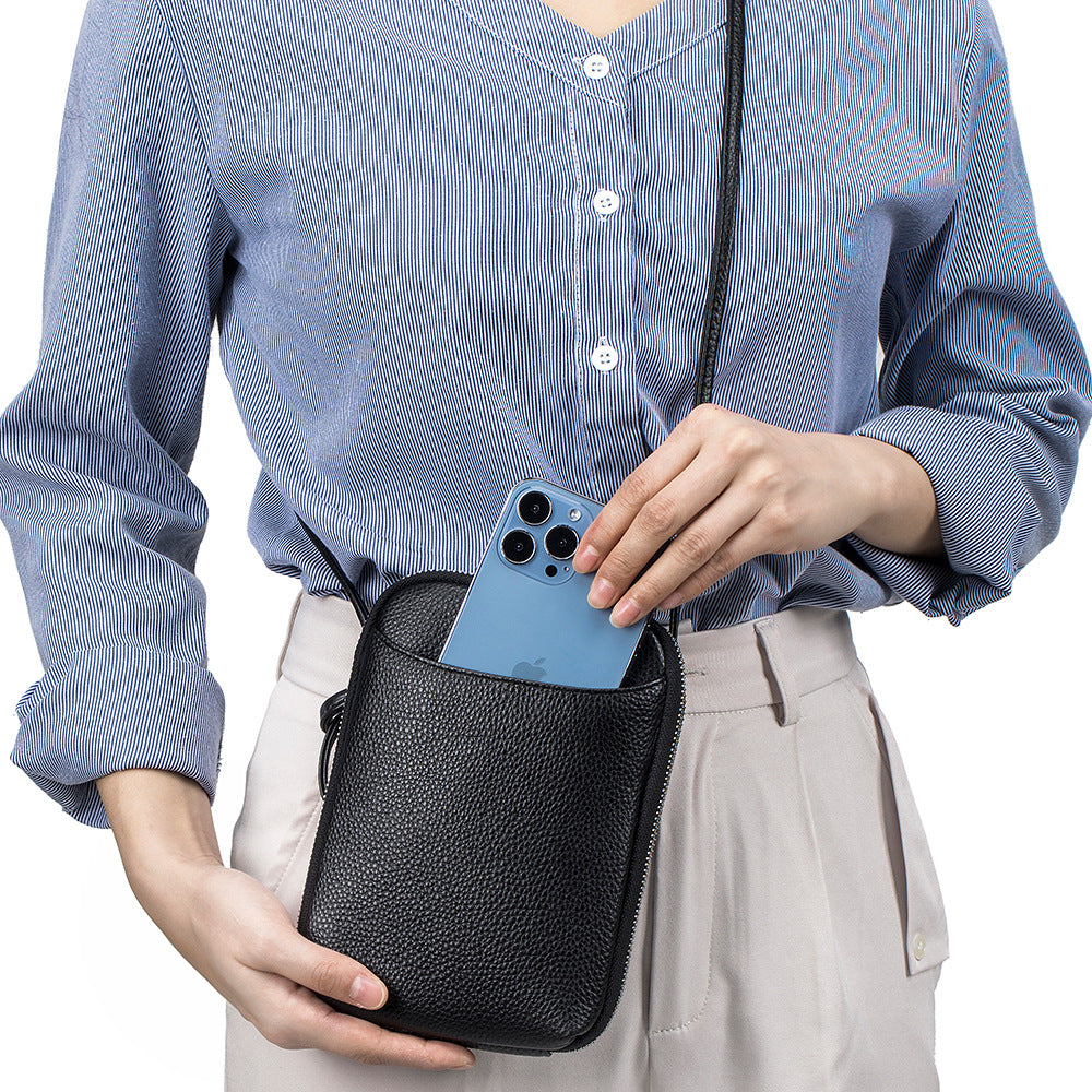 Women's Genuine Leather Design Mobile Simple Fashion Phone Bags