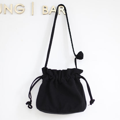 Women's Drawstring Bucket Simple Vintage Cute Mori Crossbody Bags