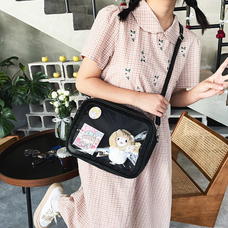 Anime Peripheral Cute Personality Street Shot Soft Cartoon Crossbody Bags