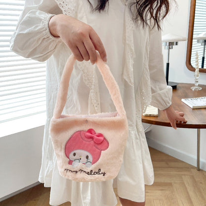 Women's Plush Present Cute Melody Lunch Shoulder Bags