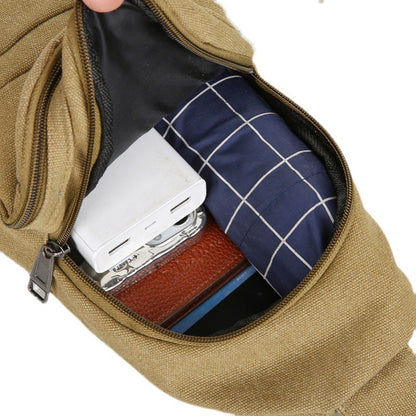 Women's & Men's & For Canvas Leisure Large Capacity Men's Waist Packs