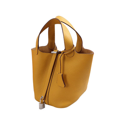 Women's Vegetable Basket Genuine Leather Litchi Handbags