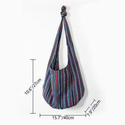 Ethnic Style Striped Totem Strap Hobo Phone Bags