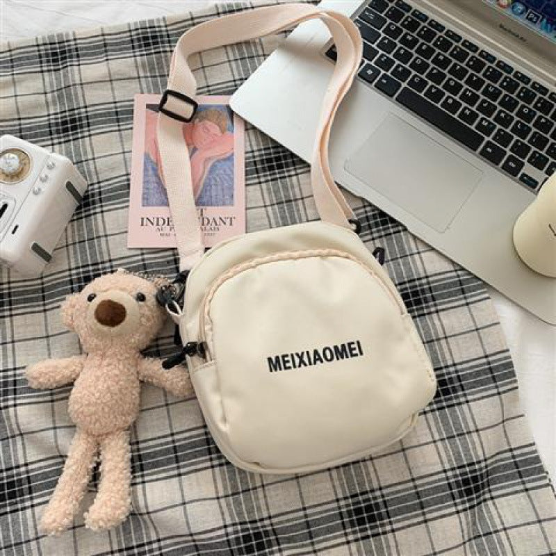 Small Female Korean Fashion Cute Canvas Crossbody Bags