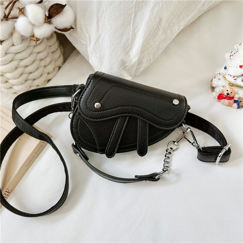 Korean Style Fashion Boys Saddle Mini Children's Shoulder Bags