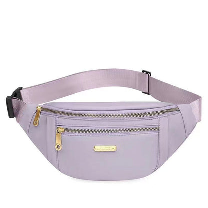 Women's Korean Style Large Capacity Nylon Cloth Leisure Waist Packs