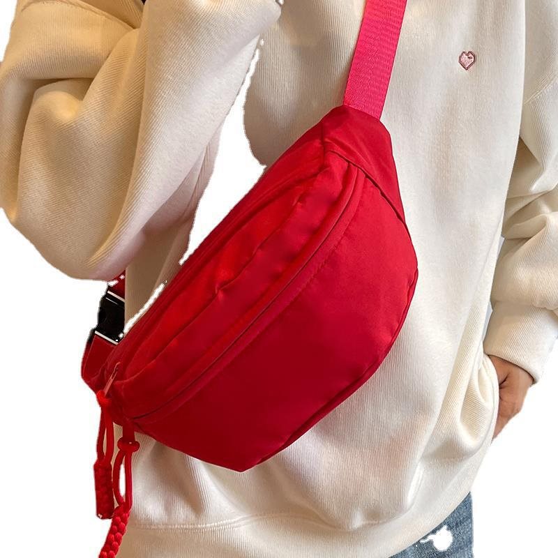 Women's Popular Korean Slanted Western Style Small Waist Packs