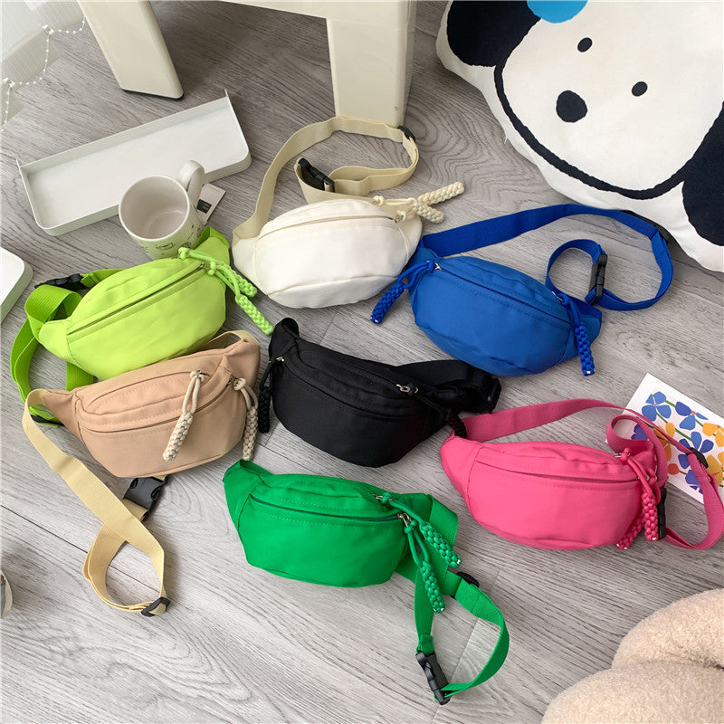 Petits sacs banane pour enfants de style coréen, couleur unie, tendance