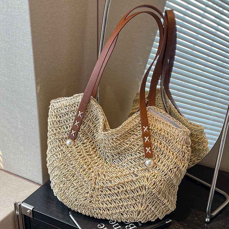 Women's Straw Large Capacity Summer Seaside Vacation Handbags