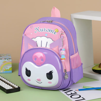 Sacs d'école primaires à motif de lapin mignon avec motif de dessin animé