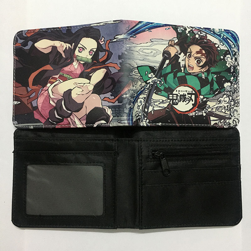 Anime Peripheral Ghost Blade Extinction Cartoon Printed Character Ladies Wallets