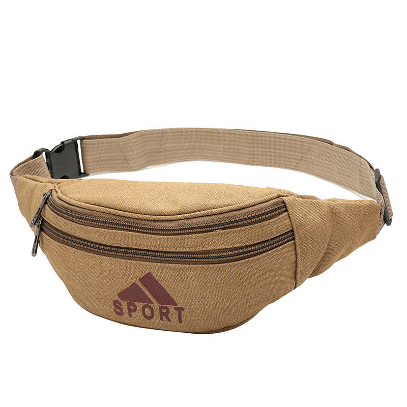 Men's Thick Canvas Mobile Large Capacity Business Men's Waist Packs