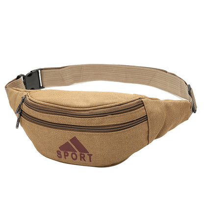 Men's Thick Canvas Mobile Large Capacity Business Men's Waist Packs