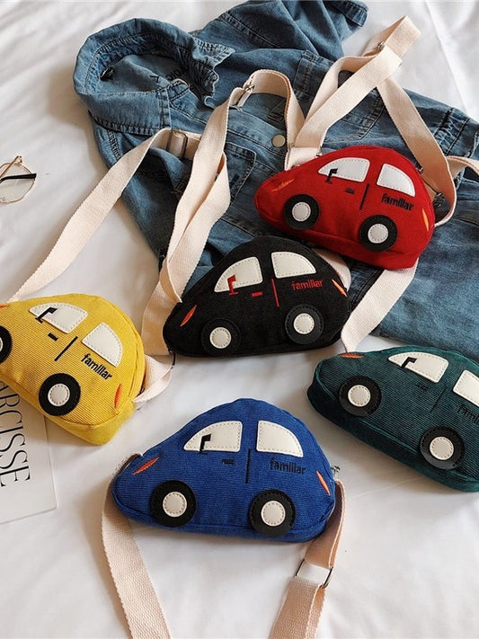 Mini sacs tendance pour enfants de style coréen avec motif de voiture de dessin animé