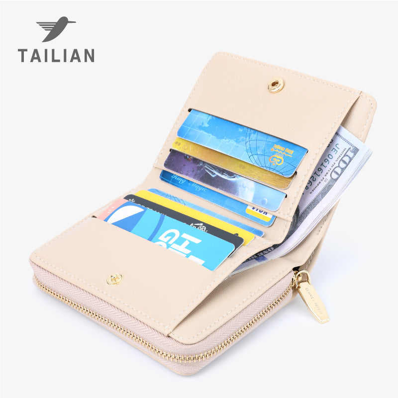 Women's Solid Color Simple Multiple Slots Korean Ladies Wallets