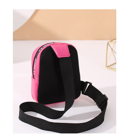 Women's Simple Fashion Color Contrast Wide Strap Motorcycle Waist Packs