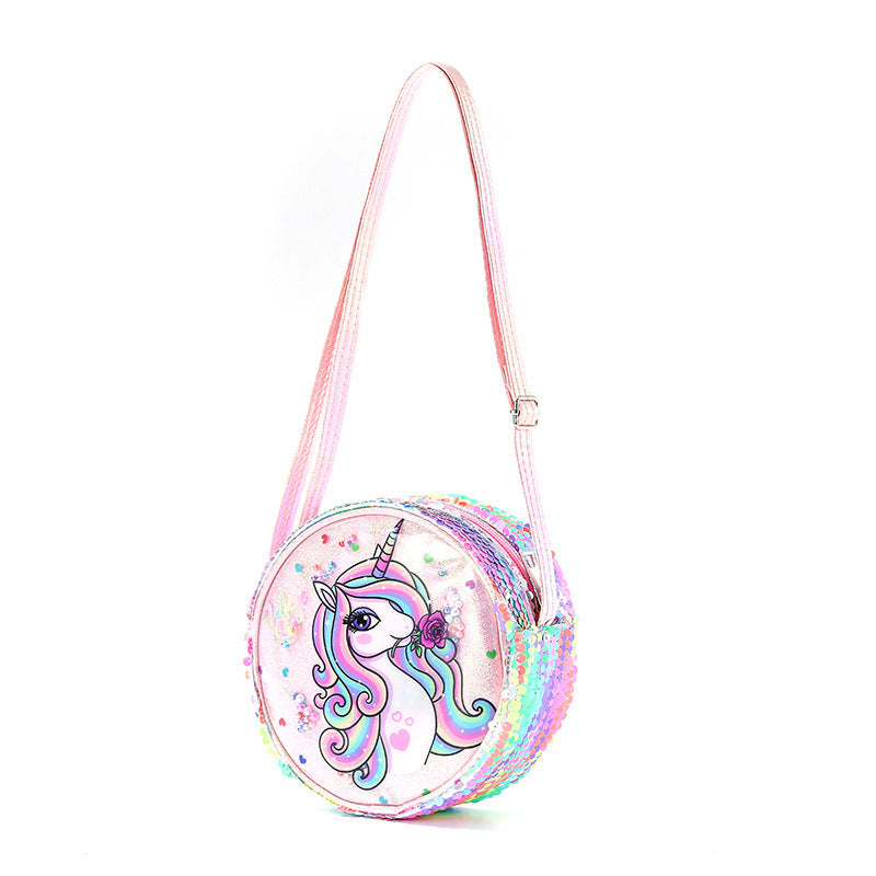 Superbe licorne à paillettes arc-en-ciel pour sacs